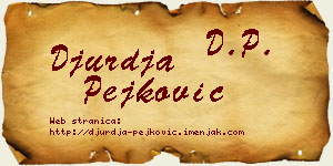 Đurđa Pejković vizit kartica